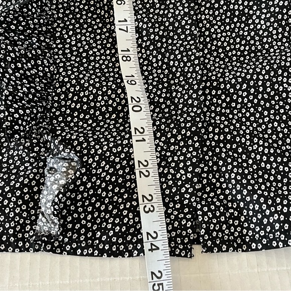 H & M Long Sleeve Blue White Floral Ruffle Prairie Peasant Cottagecore Blouse 12 - Picture 6 of 14